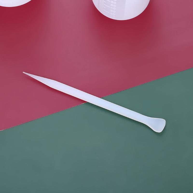 Non-Stick Mini Card Slot Clear Glue Mixing Cup Silicone Stirrer Stick Mixing Resin Epoxy Liquid Paint Stir Stick Rod