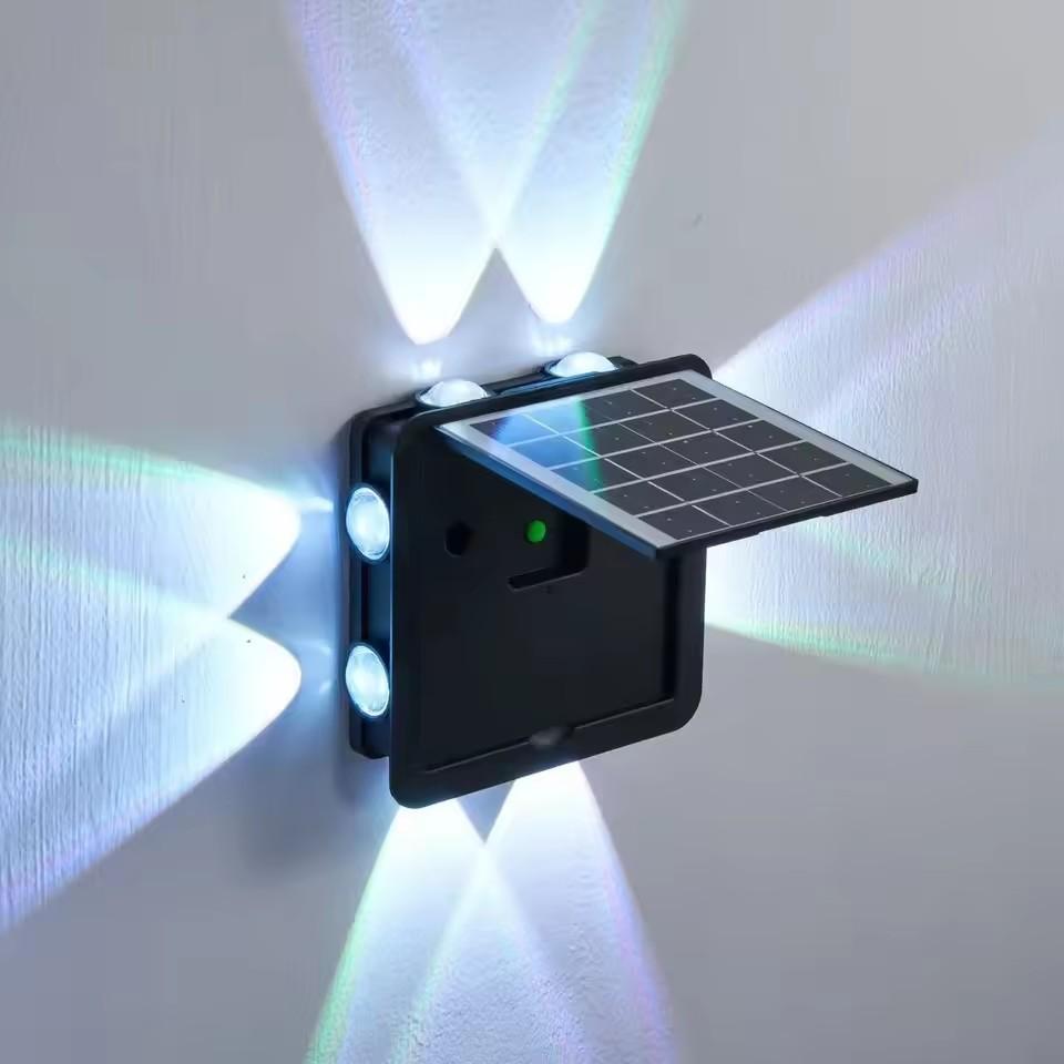 

Уличные солнечные настенные светильники Rgb белый водонепроницаемый двор солнечная шайба настенный светильник для балкона двора сада ландшафтное украшение as picture белый