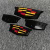 For Cadillac XT6 2Pcs ABS Car Front Logo Emblem Styling Cover Rear Trunk Badge Emblems Sticker Exterior Accessories