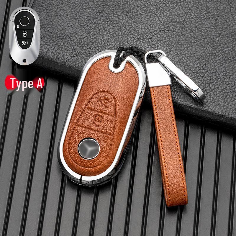 Metall Vollabdeckung Schlüsselhülle für Mercedes-Benz C-Klasse '22 & Maybach S-Klasse '21-'22 EQS AMG