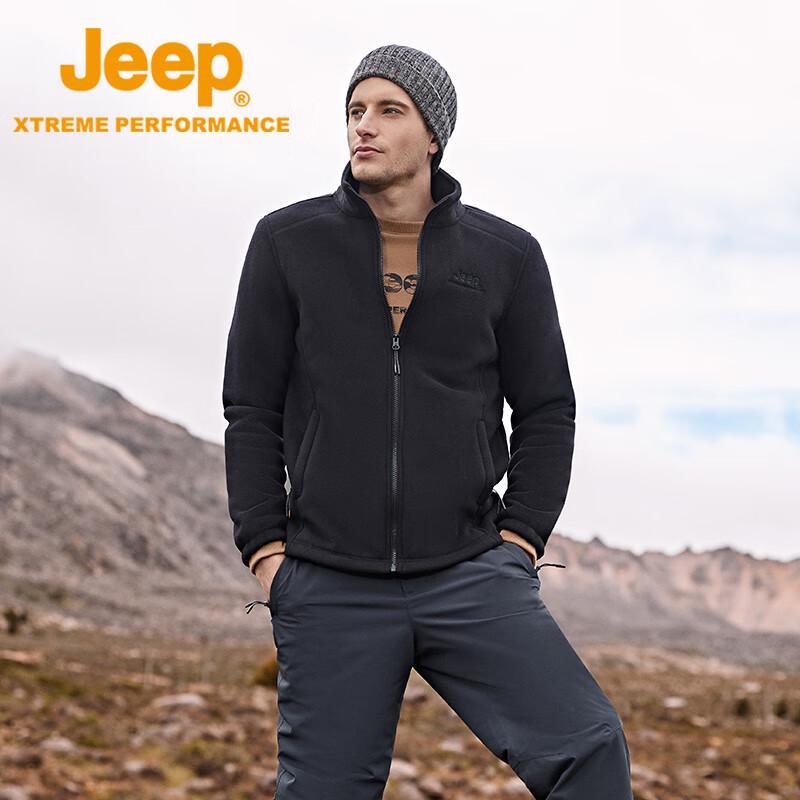 Jeep Men's Outdoor Thickened Fleece Jacket