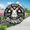 2D Flat 20cm Happy Valentine's Day Rabbit Wooden Wall Hanging Decor - Car Balloon Universal Holiday Wooden Pendant, Home Decoration Welcome Sign Party