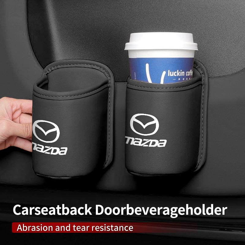 Leather Car Water Cup Holder Interior Drink Rack Organizer For Mazda 6 3 CX5 5 2 323 CX7 Demio Atenza MX30 CX3 CX9 MX5 RX8 RX7