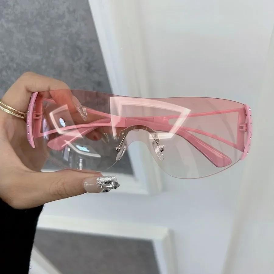 Persönlichkeit Quadratische Sonnenbrille Damen Herren Randlos Sonnenbrille Weiblich Männlich Designer Marke Klassisch Reise Outdoor