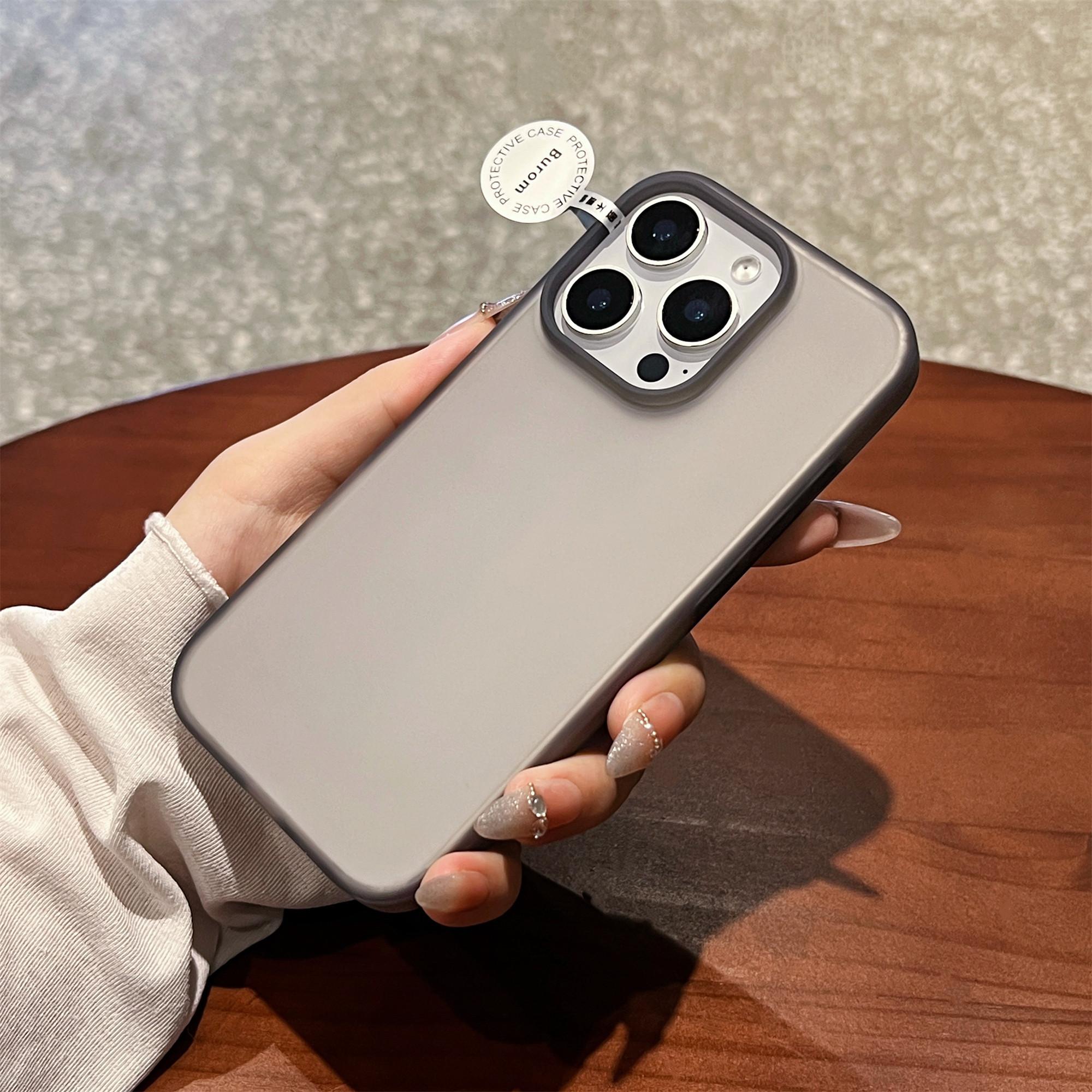 

For iPhone 15 Pro Max Case Heat Dissipation Ice-Transparent Liquid Silicone+PC Phone Cover Grey