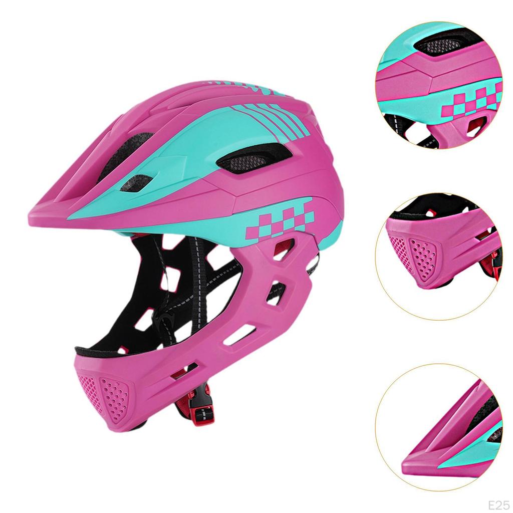 Kinder Fahrradhelm Kinder Vollgesicht Belüftung Tragbar Straße Berg für Roller