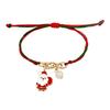 Luminous Christmas Alloy Bracelet with Santa, Tree, Bell, Snowflake, and Lucky Bag Charms