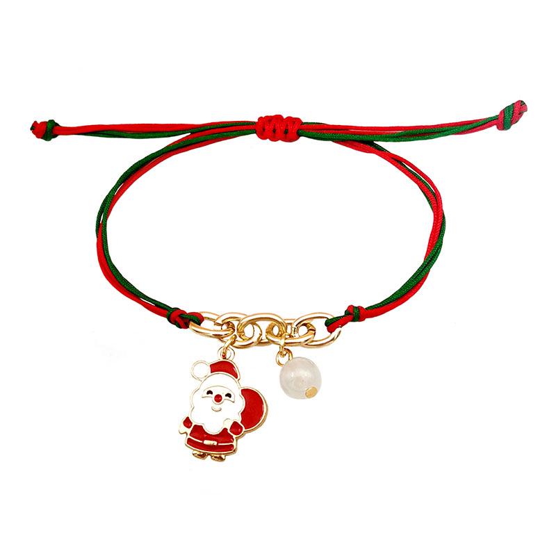 Luminous Christmas Alloy Bracelet with Santa, Tree, Bell, Snowflake, and Lucky Bag Charms