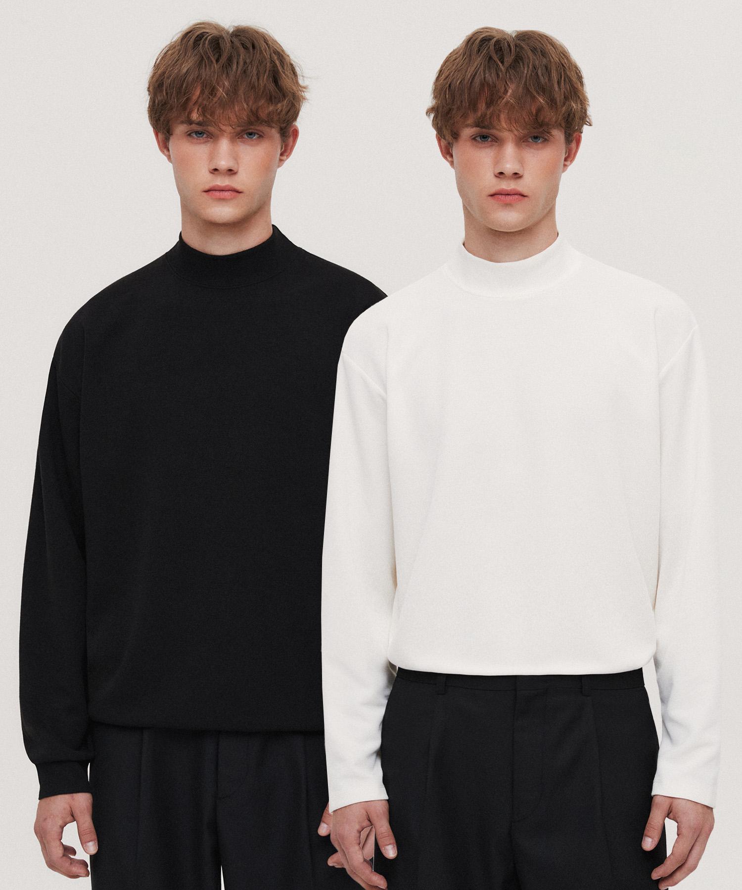Suare Half Turtleneck Knit Set (Sleeve) Ivory/M
