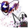 All-in-One Recording Equipment Audio Mixer Podcast Equipment Bundle with BM800 Microphone for Podcasting Gaming Music Recording