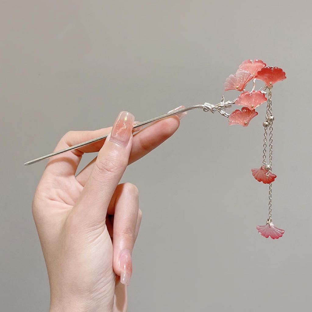 

Современная китайская металлическая заколка для волос: Вдохновленная античностью, простая прическа пучок для женщин