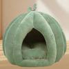 Halloween Thickened Pet Bed Enclosed Cat Nest Warm Cat Bed Pumpkin Shape Pet Sleeping House For Cats Washable Cat Sleeping Bed