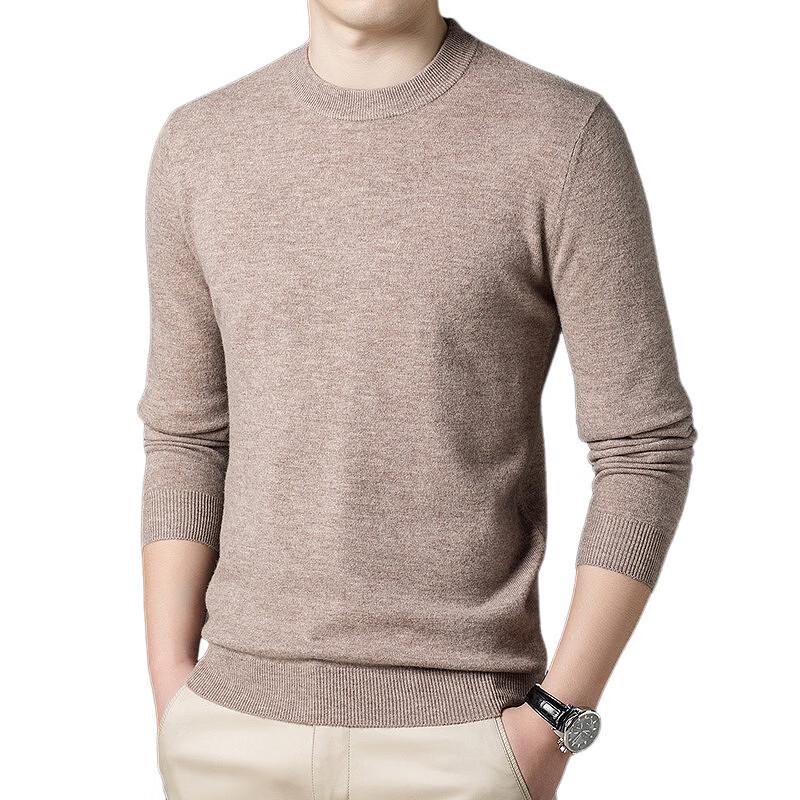 TUCANO Men's Classic Solid Color Long Sleeve Knit Sweater