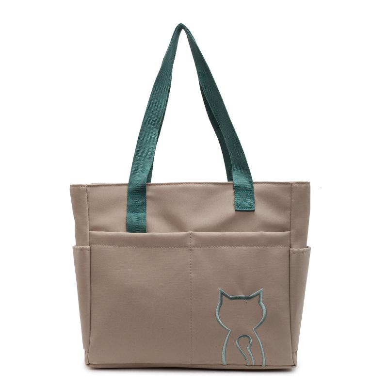 2025 New Large-capacity Simple Shoulder Tote Bag Student Handbag Canvas Women's Versatile Bag