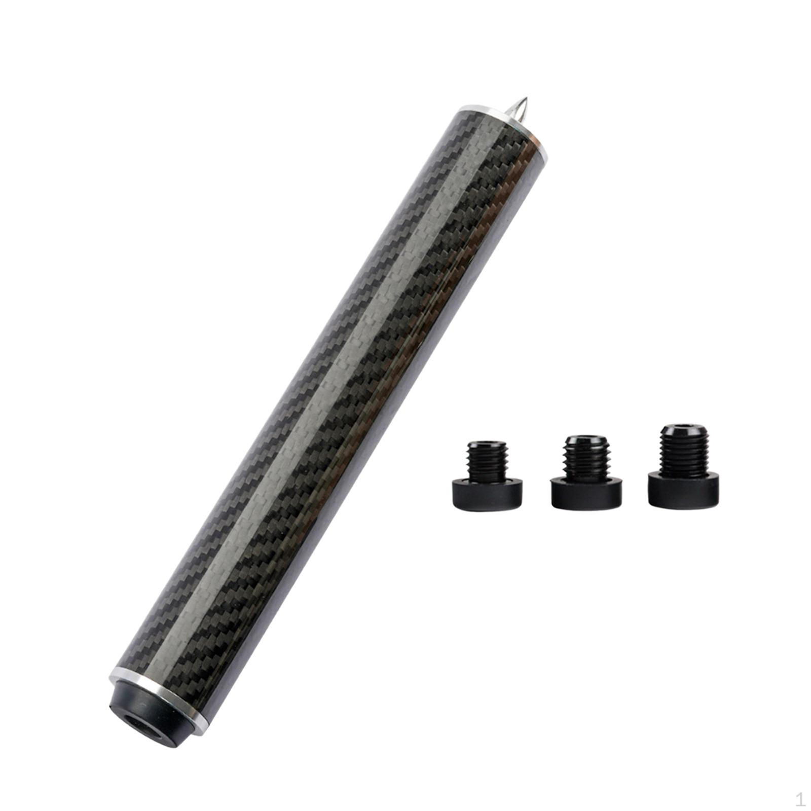 

Billiards Pool Cue Extension Butt End Lengthener Extended Portable Carbon Fiber with 3 21.5cm