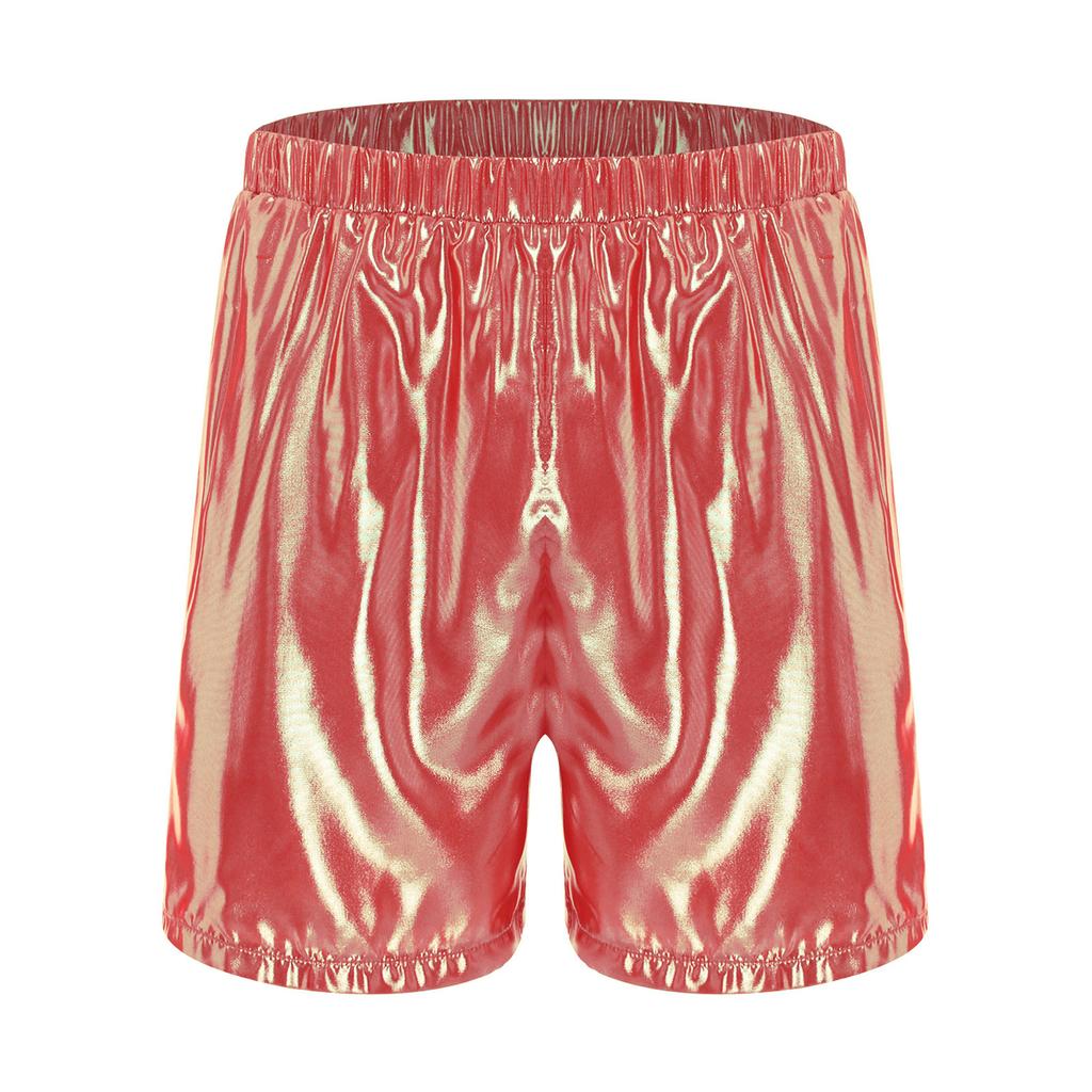 Shorts Boxer Brillants pour Homme Ceinture Élastique Design Poche Latérale Coupe Ample Shorts de Plage Brillants Vêtements d'Intérieur
