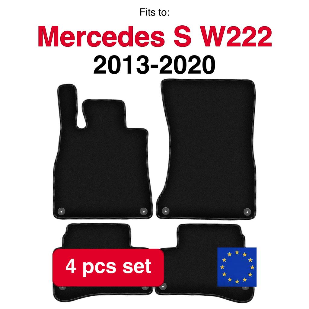 Velour Car Mats Basic For Mercedes S W222 Sedan (2013-2020)