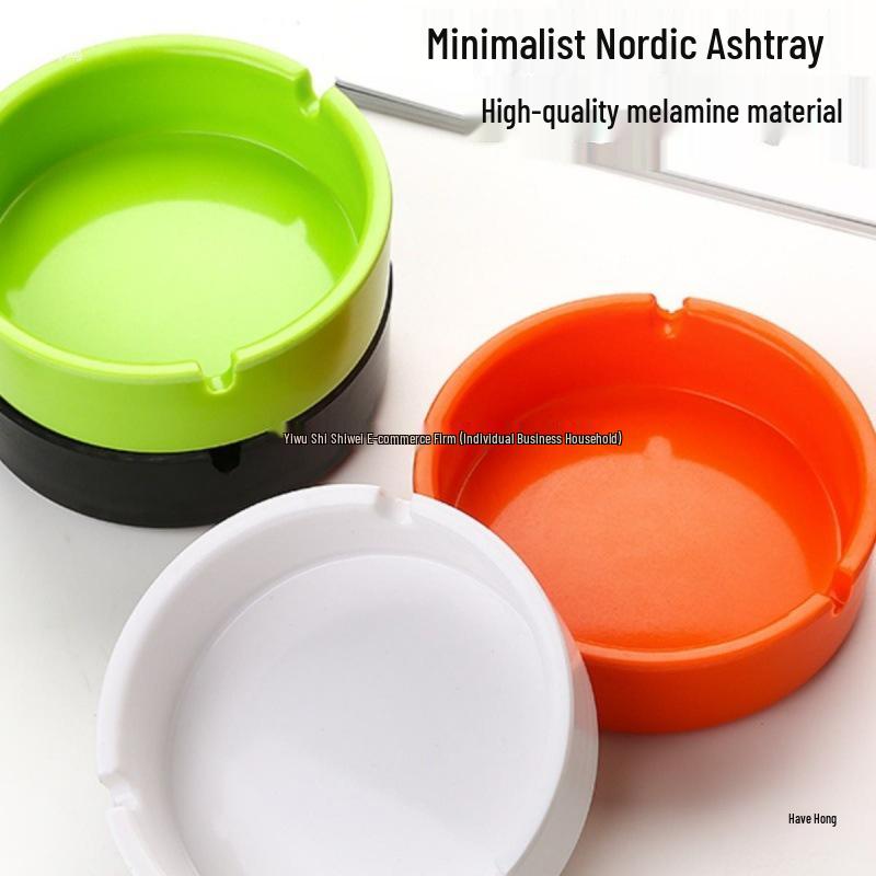 Colorful Drop-Resistant Melamine Ashtray for Hotels, Cafes, Homes, and Bars