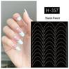 V-Shaped Dual-Purpose French Nail Art Stickers with Hollow Design