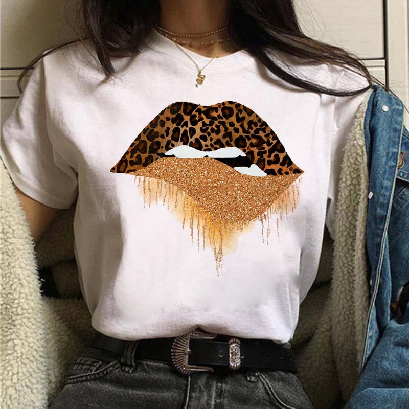 Leopard Mom Life Print Women T Shirt Short Sleeve Oversized Tshirt Ladies Clothing Fashion Kawaii Female Tee Tops Camisetas Muje