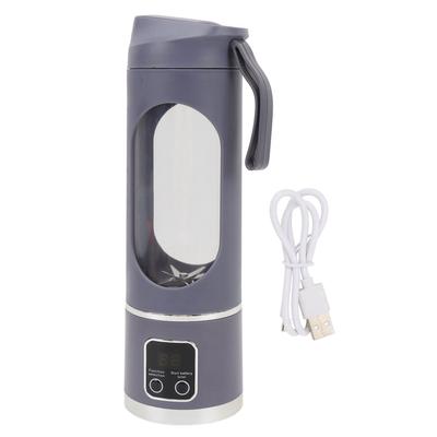 Portable Blender Rechargeable 450ml Blender Cup Portable Juicer Cup for Home Gray Purple