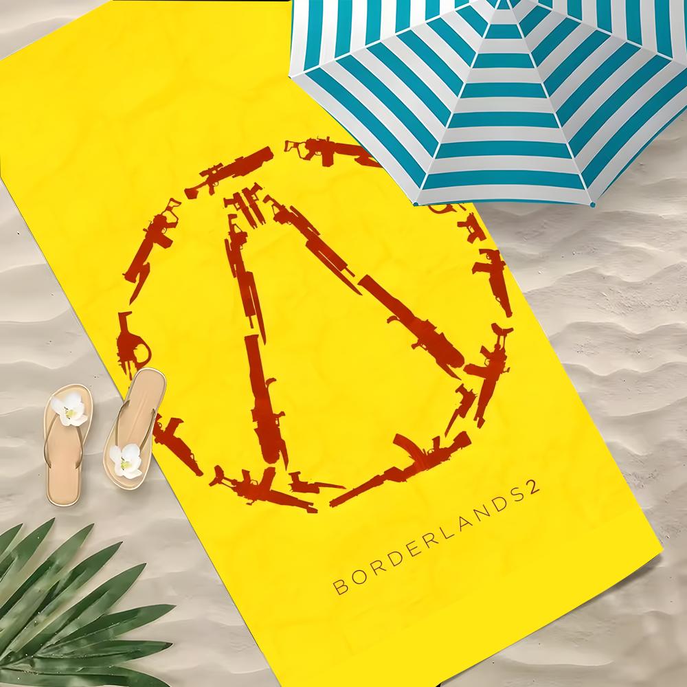 B-Borderlands Gearbox Software Towel Polyester Beach Towel Quick Dry Sand Free Bath Towel For Summer Pool Travel Vacation