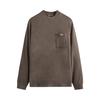 Long-Sleeve Mock Neck Pocket JFK Overcast Men Tops Brown KHM030454-007
