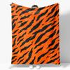 Fierce And Warm Tiger Stripes Flannel Blanket For Sofa Creative Tiger Skin Style Pattern Throw Blankets For Bed Perfect Gift