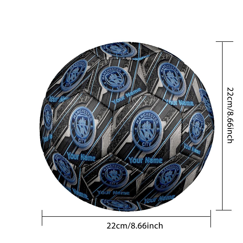 Personalized Size 5 Football Manchester City Pattern Outdoor Game Sports Ball Gift
