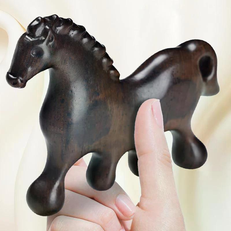 Scalp Head Oil Massager Scalp Hair Comb Tools Chinese New Year Gift Year Of the Horse Sandalwood Massage Wood Massager Comb