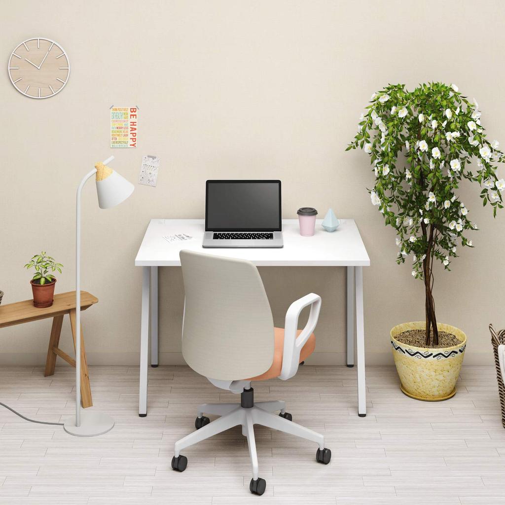 Office Desk KOKUYO Lean Flat Desk Work Desk Black X Natural Width 140 X Depth 70 Cm Assembly [3 Packages] DLE-H1407-BKLW1 [Customer Required]