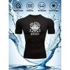 Men's Black Jiu Jitsu Beast Lion Print Compression T-Shirt, Quick Dry Breathable Workout Top