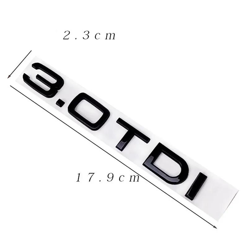 Chrome Black ABS Letters 2.0 TDI 3.0 TDI Rear Boot Trunk Logo Badge Emblem Sticker Decal For R44 A3 A4 A5 A6 Q3 Q5 Q7 S7 AH4
