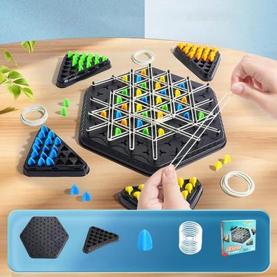 Ketten-Dreiecks-Schach Splendors Duell Brettstrategiespiel für Kinder und Erwachsene Lustiges Familienspiel Logikschach Track Tables Spiel