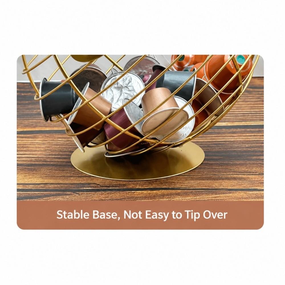 Wire Basket Coffee Pod Holder Multicolor Desktop Organizer Container Coffee Pod Organizer Cafe