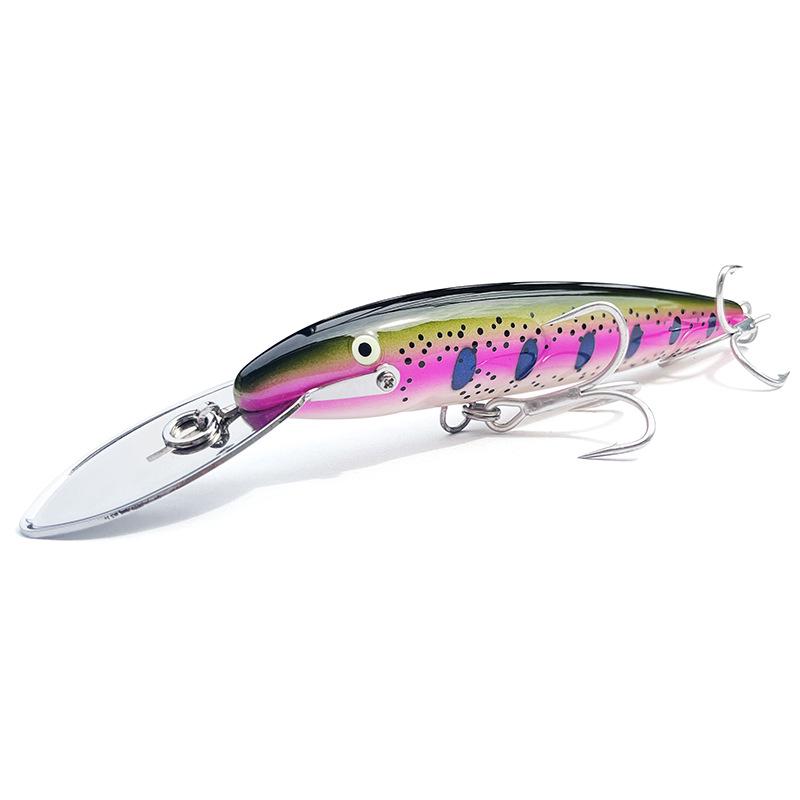 

42g Sinking Minnow Lure with Luminous Eyes for Sea Trolling and Fishing