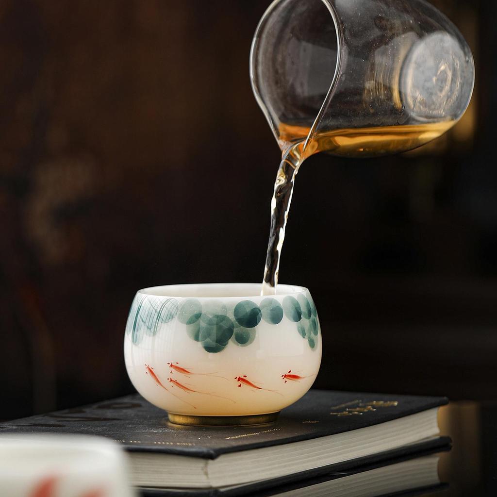 Ice Jade Porcelain Mutton Fat Tea Tasting Cup