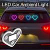 Car Solar Heart Light LED Window Decoration Auto Interior Ambient Atmosphere Lamp Sun Power Wireless Emotion Romance Gift