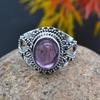 Amethyst Ring Gemstone 925 Sterling Silver Ring Handmade Stone Bohemian Jewelry for Women - 5.3 Gms