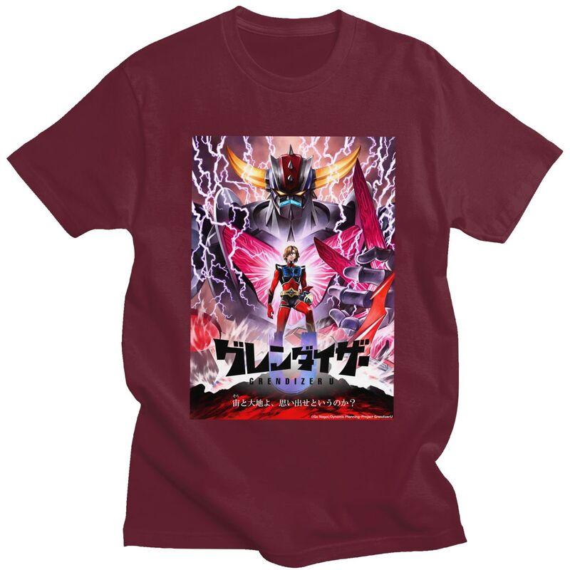Custom UFO Robot Mazinger Z Tshirts for Men Short Sleeve Leisure T Shirt Grendizer Goldorak Tshirts Loose Fit 100 Cotton Tee