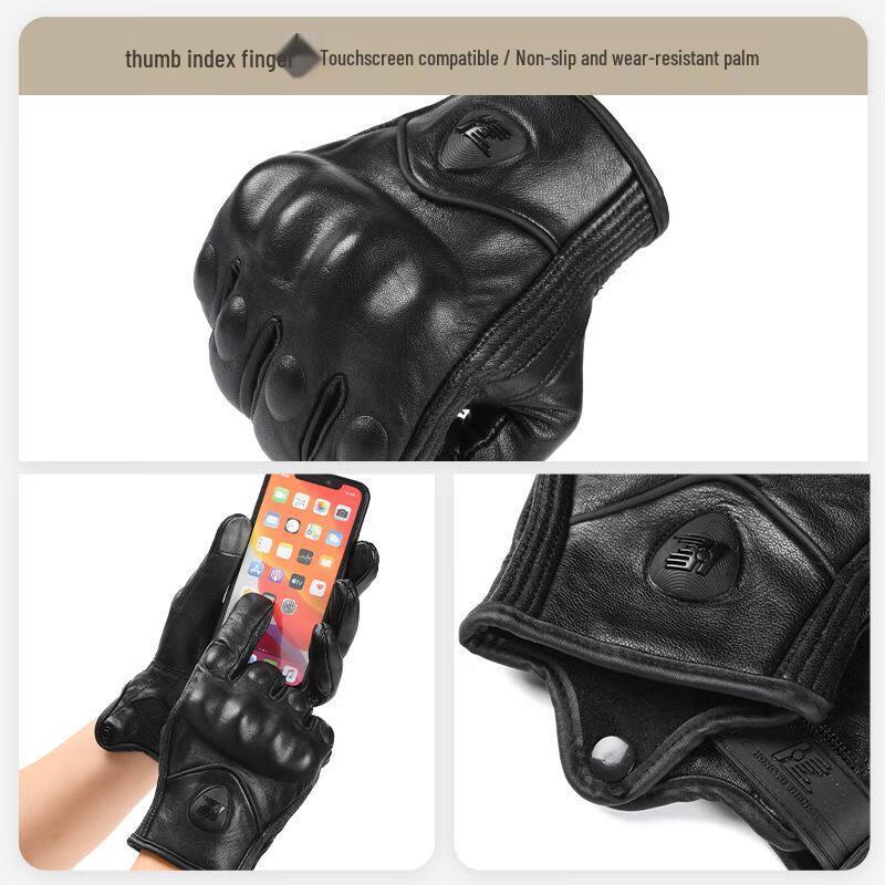 Men's & Women's Retro Motorcycle Riding Gloves