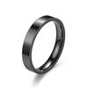 Korean Style 4MM Colorfast Stainless Steel Couple Ring for Women