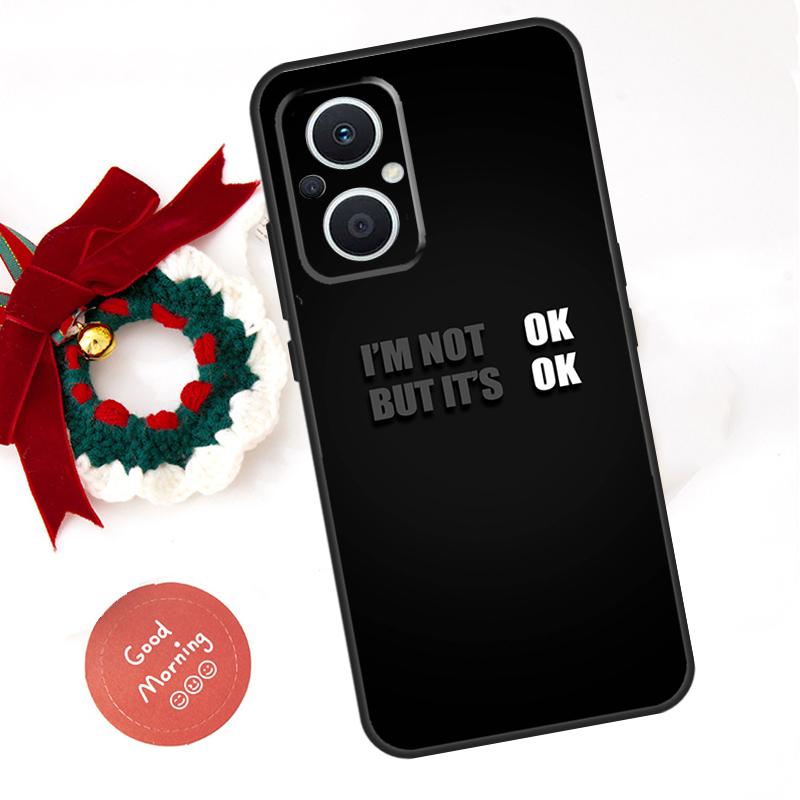Sad depression Black Word Funda For OPPO Reno 8 Lite 10 11 12 13 14 Pro 11F 12F 13F 14F OPPO Find X8 X5 X6 X9 Pro Case