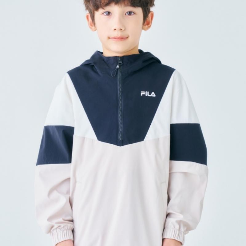 [fila Kids] V Block Anorak  Fk2wtf1101x Blk  q0zFk2wtf1101xBlk