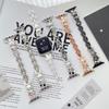 Compatible Watch Band for Apple Watch 11, iWatch Series 109876E, Huawei GT5, and Xiaomi 9 Pro - Bow Star Chain Design