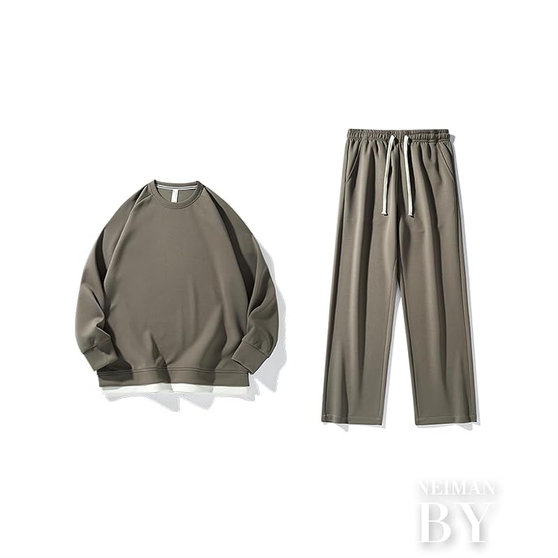 [Niman Bai] Hanorac bărbătesc din jerseu, set de pijamale, stil relaxant, stil cool, elegant, bej, 4A-N25-BEL