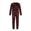 Family Matching Halloween Print Pajama Set with Long Sleeve Top and Pants for Parents and Kids