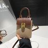 Handbag Contrast Color Phone Bag Korean Style Ins Square Tote Bag Simple Shoulder Bag  Streetwear