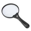 Handheld Magnifying Glass Elderly Portable Magnifier with 3 LED Light for Jewelry Appraisal Reading