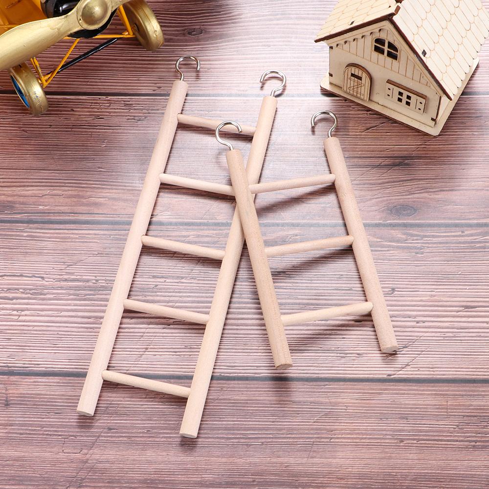 1PC Birds Toy Wooden Ladders Swing Scratcher Perch Climbing Ladder Bird Cage DIY Hanging Decor Hamsters Parrot Toys Pet Supplies